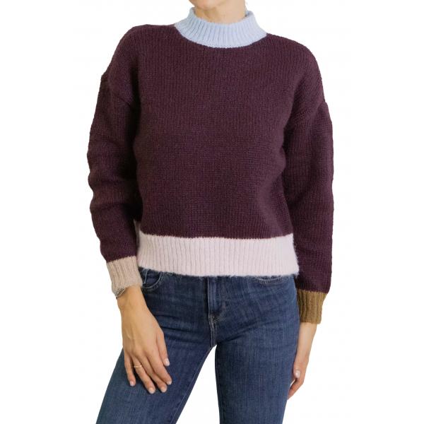 Maglione girocollo con contrasto di colore Only 